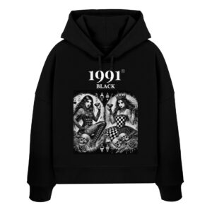 Queen of the Night - Womens Organic Boxcut Hoodie ST/ST-16