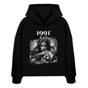Goddess of Night - Womens Organic Boxcut Hoodie ST/ST-16